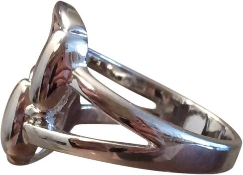 HamptonGems Double Horse BIT Ring-Sterling Silver Plate-Sizes-8 in Saudi Arabia