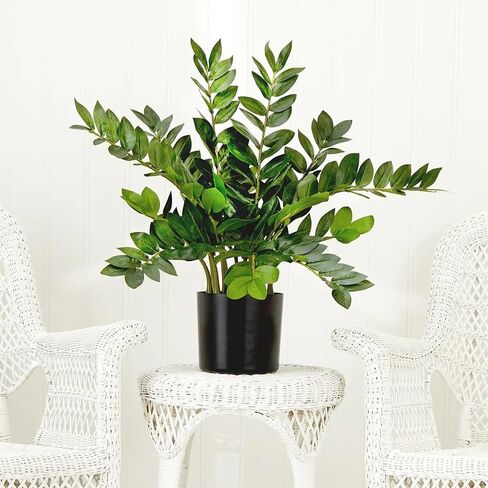 Geniff Artificial Plants Indoor ZZ Plant Fake Plant 34" Potted Plastic Plants for Home Office Desk Farmhouse Room Bathroom Decor in Saudi Arabia