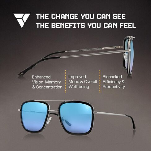 Hyperlight Aviator Black Fullerene C60 UV & bluelight daily shades for men. Unisex luxury sunglasses for women, designer sunglasses for men. Fashion branded harmonized white light eyeglasses w/case in Saudi Arabia