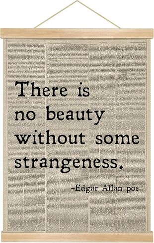 You found a duck Edgar Allan Poe Quote Wall Art Decor,Vintage Dictionary Page Print on Linen Canvas, Gothic Literary Poster for Book Lovers Study Library or Office Decor (BK010) in Saudi Arabia