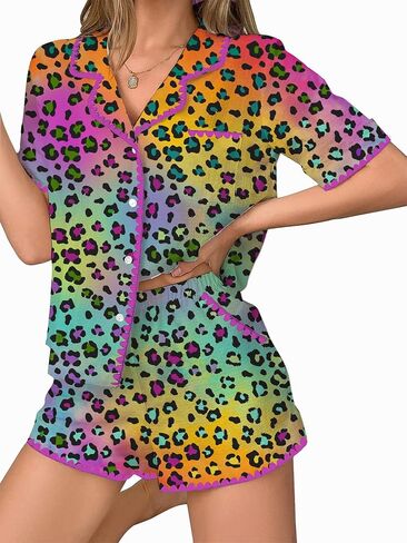 Zarityha Women's Pajama Sets 2 Piece Sleepwear Button Down PJ Short Pyjamas Lounge Sets in Saudi Arabia