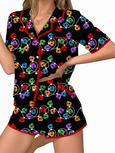 Zarityha Women's Pajama Sets 2 Piece Sleepwear Button Down PJ Short Pyjamas Lounge Sets in Saudi Arabia