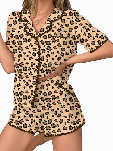 Zarityha Women's Pajama Sets 2 Piece Sleepwear Button Down PJ Short Pyjamas Lounge Sets in Saudi Arabia