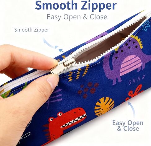 4 Pack Reusable Snack Bags Food Safety Zipper Lunch Bags Portable Double Layer Food Pouch for Travel Small Sandwich Bags 7X3.7 Inches (Cute) in Saudi Arabia