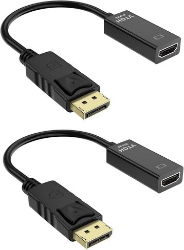 4K DisplayPort to HDMI Adapter, 1PCS Gold-Plated Uni-Directional DisplayPort PC to HDMI Screen Converter (Male to Female), Supports 3840x2160@30Hz in Saudi Arabia