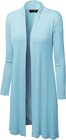 CTC Womens Solid Long Sleeve Open Front Long Cardigan in Saudi Arabia