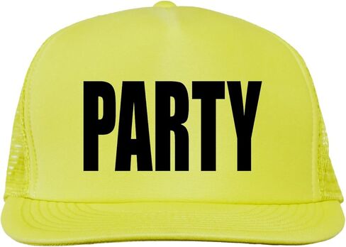 Party Bright neon Truckers mesh snap Back hat in Neon Pink - One Size in Saudi Arabia