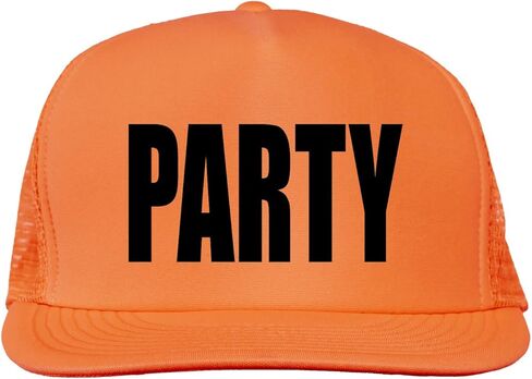 Party Bright neon Truckers mesh snap Back hat in Neon Pink - One Size in Saudi Arabia