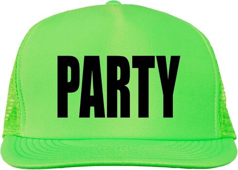 Party Bright neon Truckers mesh snap Back hat in Neon Pink - One Size in Saudi Arabia