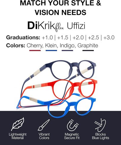 DIDINSKY Magnetic Reading Glasses – Foldable Blue Light Blocking Readers for Men & Women with Anti-Reflective Lenses in Saudi Arabia