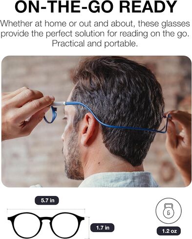 DIDINSKY Magnetic Reading Glasses – Foldable Blue Light Blocking Readers for Men & Women with Anti-Reflective Lenses in Saudi Arabia