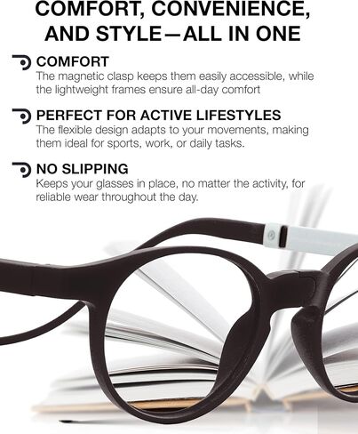 DIDINSKY Magnetic Reading Glasses – Foldable Blue Light Blocking Readers for Men & Women with Anti-Reflective Lenses in Saudi Arabia