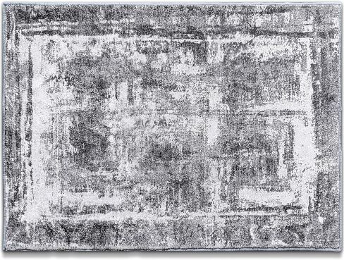 Hudson Comfort 10x12 Area Rug - Faux Cashmere Living Room Carpet - Machine Washable Area Rugs with Anti-Slip TPR Back - Super Soft 6mm Pile Height Pet-Friendly Rugs (Gray) in Saudi Arabia