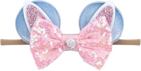 Easter Floral Bunny Ears Headband for Toddler, Baby Girls Spring Bunny Ears Head Accessories Birthday Crown.(FHJ1) in Kuwait