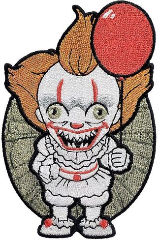 رقعة حديدية مطرزة بالألوان الكاملة من Ata-Boy It Movie Pennywise Chibi مقاس 3 بوصات in Saudi Arabia