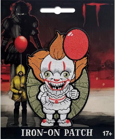 رقعة حديدية مطرزة بالألوان الكاملة من Ata-Boy It Movie Pennywise Chibi مقاس 3 بوصات in Saudi Arabia