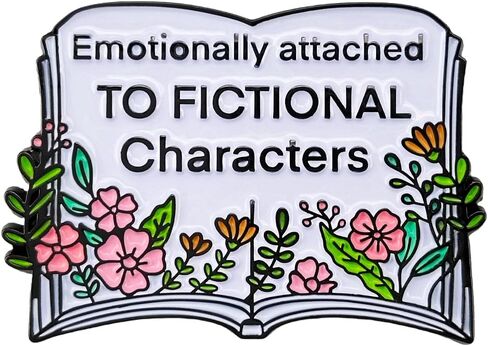 Vermegoint Emotionally Attached Enamel Pin,Book - Shaped Lapel Pin,DIY Decor Collection,Book Lover Brooch,Literary Badge,Gift For Bookworms Teens Friends Family,Pin on Denim Jacket Canvas Bag in Saudi Arabia