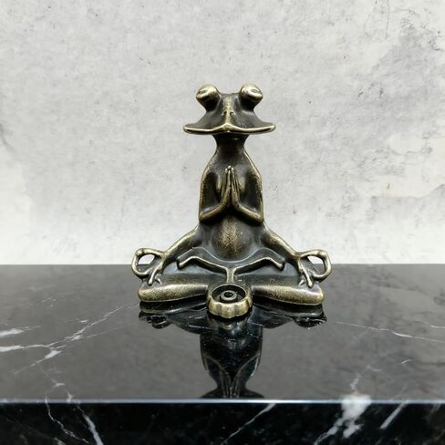Elegant Metal Frog Incense Holder - Meditation & Yoga Decor, Great for Desk or Altar, Perfect for Christmas, Halloween, Easter, Thanksgiving, St. Patrick's Day, Frog Decor in Saudi Arabia