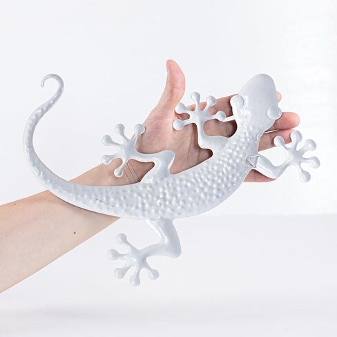SHAODIE Metal Garden Lizard Wall Art, Colorful Decorative Gecko Sculpture, Weather Resistant, 11 x 9 inches Outdoor trees and fence decorations in Saudi Arabia