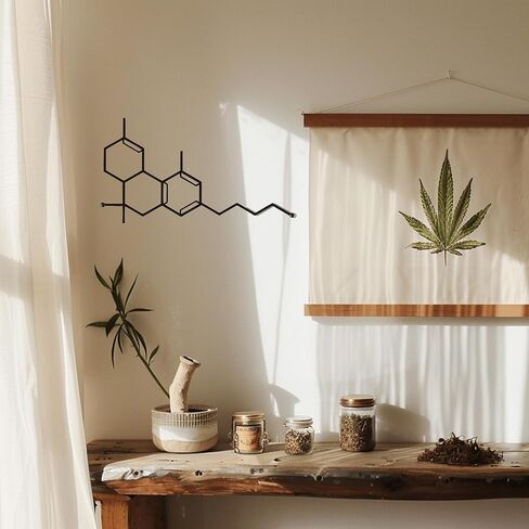 ديكور حائط Zckjnoi Molecule Hippie - ملصق جزيء مخدر وفن جداري بطابع هيبي لغرفة المراهقين الجمالية in Kuwait