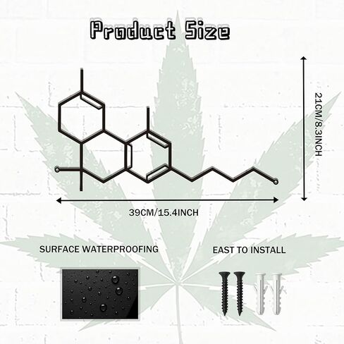 ديكور حائط Zckjnoi Molecule Hippie - ملصق جزيء مخدر وفن جداري بطابع هيبي لغرفة المراهقين الجمالية in Kuwait