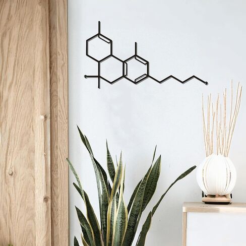 ديكور حائط Zckjnoi Molecule Hippie - ملصق جزيء مخدر وفن جداري بطابع هيبي لغرفة المراهقين الجمالية in Kuwait