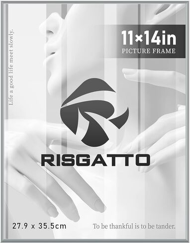 Risgatto A3 Picture Frame, 11.7x16.5 Inch Minimalist Aluminum Frame with HD Acrylic, Thin Metal Poster Frame for Wall Mount, Vertical & Horizontal Display – Black in Kuwait