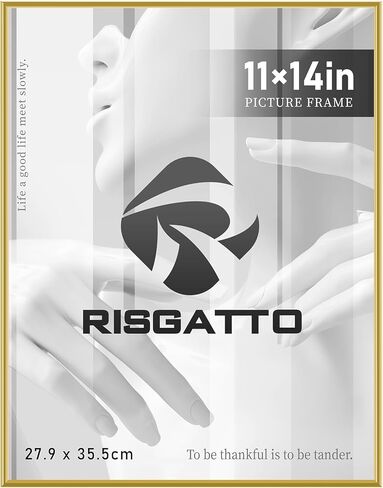 Risgatto A3 Picture Frame, 11.7x16.5 Inch Minimalist Aluminum Frame with HD Acrylic, Thin Metal Poster Frame for Wall Mount, Vertical & Horizontal Display – Black in Kuwait
