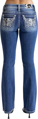 Miss Me Women's Longhorn Applique Mid-Rise Bootcut Jeans in Saudi Arabia
