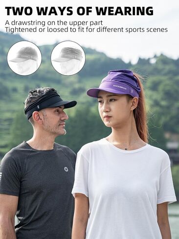 ROCKBROS Cycling Cap for Men and Women Bike Hat with Visor Stretch Running Hat with Soft Brim, Quick Dry, Unstructured Black in Saudi Arabia