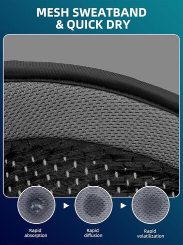 ROCKBROS Cycling Cap for Men and Women Bike Hat with Visor Stretch Running Hat with Soft Brim, Quick Dry, Unstructured Black in Saudi Arabia