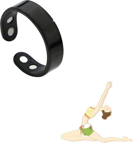 Mengji Life Calm Ring, Titanium Ion Magtherapy Lymphatic Drainage Rings Lymph Nodes Acupuncture Therapy Stainless Steel Ring For Women Men Health Jewelry Gifts in Saudi Arabia
