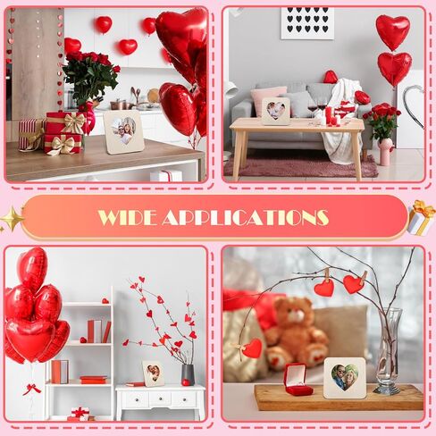 AWIZOM 6 قطع إطارات صور خشبية على شكل قلب إطار صور خشبي غير مكتمل مقاس 7.09 بوصة إطار بطاقة بريدية خشبية لعيد الحب DIY لعيد الحب وحفلات الزفاف وعيد الأم وديكور رف الطاولة، طبيعي in Saudi Arabia