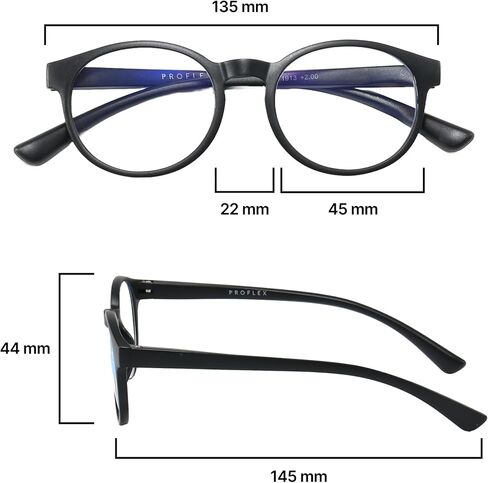 PROFLEX Lumin Blue Light Blocking Reading Glasses(1 pcs) – Compact, Lightweight, Flexible, Anti-Slip and Anti-Scratch Lenses in Saudi Arabia