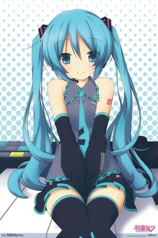 Trends International Hatsune Miku - ملصق حائط للمفاتيح، 22.375 بوصة × 34 بوصة، نسخة غير مؤطرة in Kuwait