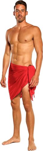 1 World Sarongs Sarong for Men, Solid Color Fringeless Sarong in Half Short Mini Sarong in Saudi Arabia