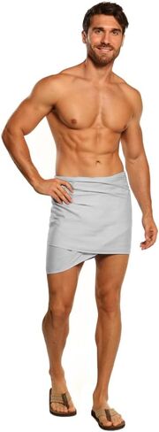 1 World Sarongs Sarong for Men, Solid Color Fringeless Sarong in Half Short Mini Sarong in Saudi Arabia