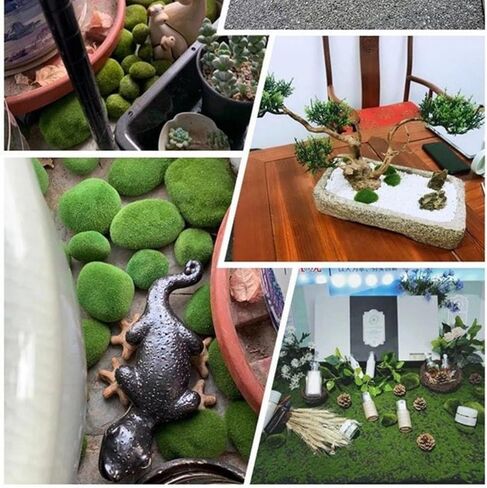 5 Pcs Artificial Moss Rocks for Terrariums, Aquariums, Crafts, Floral Arrangements, Fairy Gardens & Potted Plants in Saudi Arabia