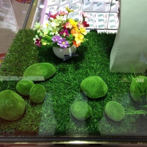 5 Pcs Artificial Moss Rocks for Terrariums, Aquariums, Crafts, Floral Arrangements, Fairy Gardens & Potted Plants in Saudi Arabia