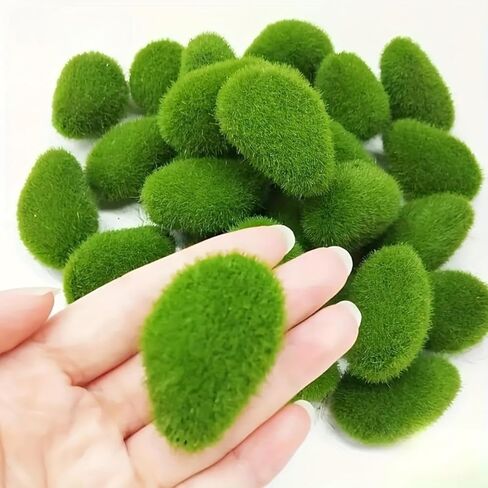 5 Pcs Artificial Moss Rocks for Terrariums, Aquariums, Crafts, Floral Arrangements, Fairy Gardens & Potted Plants in Saudi Arabia