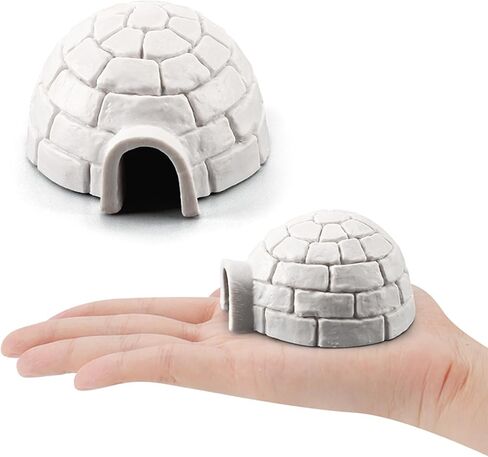 Polar Igloo Christmas Tree Figurines Set Miniature Arctic Figures Toy Playset Mini Polar Animal Shelter Ornament Decorative in Saudi Arabia
