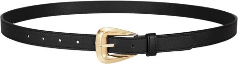 JASGOOD Women Leather Belts for Jeans Pants Soft Leather Waist Belt for Ladies Vintage Belt with Gold Buckle 0.9" Width in Saudi Arabia