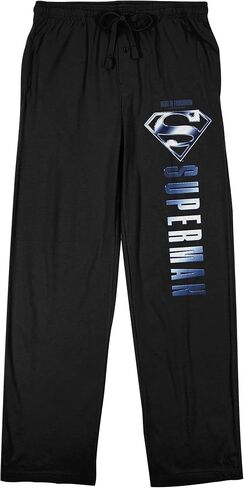 Superman Classic Logo Men's Black Graphic Sleep Pants in Saudi Arabia
