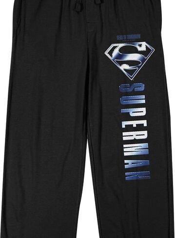 Superman Classic Logo Men's Black Graphic Sleep Pants in Saudi Arabia