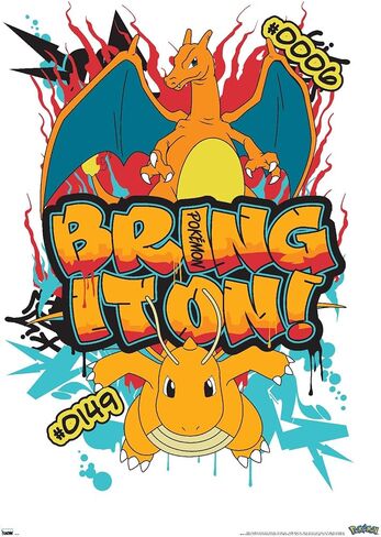 ملصق Pokémon: Graffiti - Bring It On Wall، مقاس 34 بوصة × 22.4 عرضًا، إصدار غير مؤطر in Kuwait