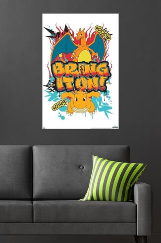 ملصق Pokémon: Graffiti - Bring It On Wall، مقاس 34 بوصة × 22.4 عرضًا، إصدار غير مؤطر in Kuwait