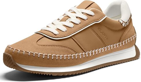 Vilanva Women's Fashion Sneakers Casual Tennis Shoes with Non-Slip Retro Gum Sole Ladies Walking Trendy Footwear in Saudi Arabia