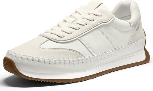 Vilanva Women's Fashion Sneakers Casual Tennis Shoes with Non-Slip Retro Gum Sole Ladies Walking Trendy Footwear in Saudi Arabia