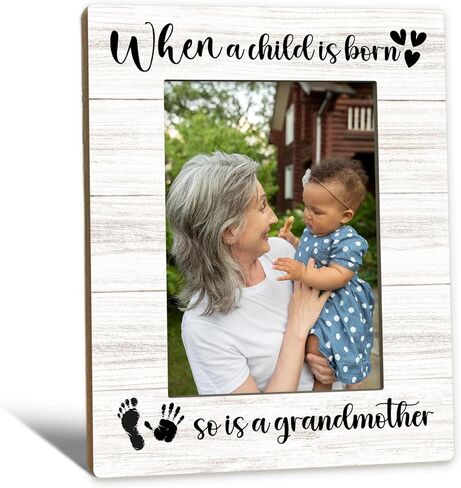 Beliran New Grandma Gifts First Time Picture Frame 5x7, Grandma Picture Frame for New Baby, Babies Frames, When A Baby is Born So is A Grandmother Wooden Pictures Photo Frames for Desk Home Room Decor in Saudi Arabia