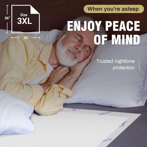 وسائد AAY شديدة التحمل مقاس 91.44 سم × 91.44 سم، مفارش سرير للاستعمال مرة واحدة (20 قطعة) للبالغين الذين يعانون من سلس البول، 7 طبقات فائقة الامتصاص، مضادة للتسرب، مسامية ومريحة للبالغين والأطفال والحيوانات الأليفة in Kuwait